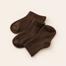 Load image into Gallery viewer, Organic Baby Mesh Socks - Coffee (3 Pack), alternate product view