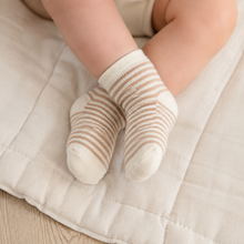 Load image into Gallery viewer, Organic Baby Socks - Solid Lines (3 Pack), lifestyle image