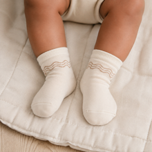 Load image into Gallery viewer, Organic Baby Socks - Solid Waves (3 Pack), lifestyle image