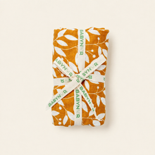 Load image into Gallery viewer, Organic Baby Swaddle Blanket - Mustard leaf, overhead product view