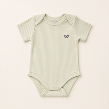 Load image into Gallery viewer, Organic Cotton Baby Bodysuit - Sage, overhead product view