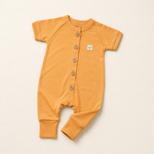 Load image into Gallery viewer, Organic Cotton Onesie/Romper - Mustard, alternate product view