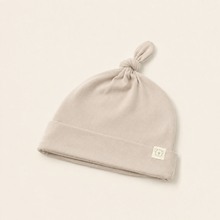Load image into Gallery viewer, Organic Knot Hat - Beige, alternate product view