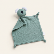 Load image into Gallery viewer, Organic Cotton Muslin Koala Baby Comforter - Green, alternate product view