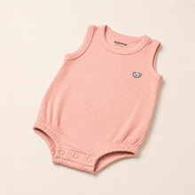 Load image into Gallery viewer, Organic Rib Bubble Romper - Pink, alternate product view