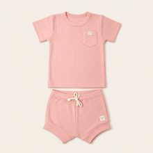 Load image into Gallery viewer, Organic Two-Piece Pyjama Set - Pink, overhead product view