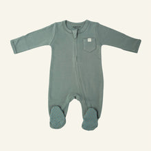Load image into Gallery viewer, Organic Green Sleepsuit