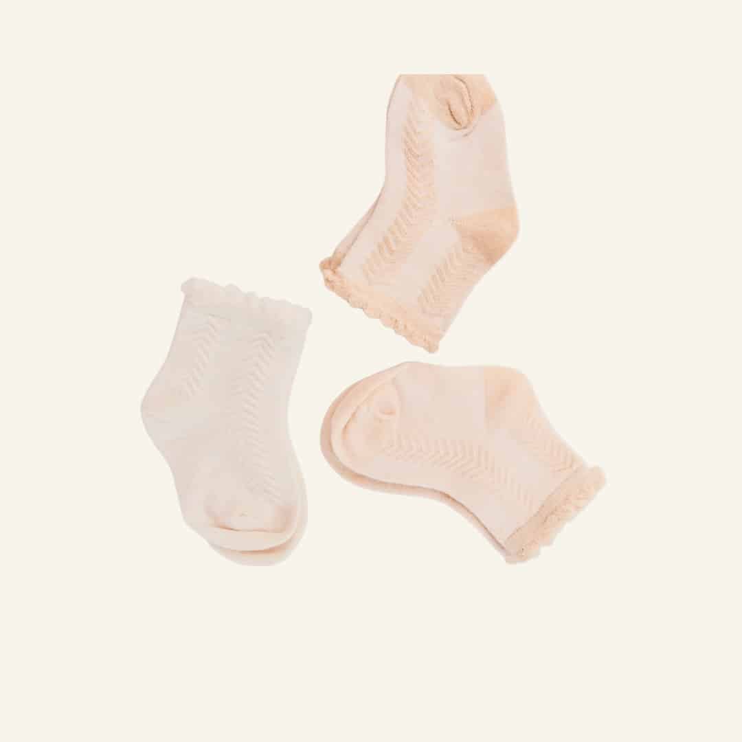 Organic Baby Mesh Socks Coffee (3 Pack) Babynor
