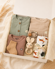 Load image into Gallery viewer, Baby gift essentials in a hamper
