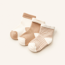 Load image into Gallery viewer, Organic Baby Socks - Solid Lines (3 Pack), alternate product view
