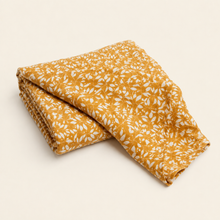 Load image into Gallery viewer, Organic Baby Swaddle Blanket - Mustard leaf, alternate product view
