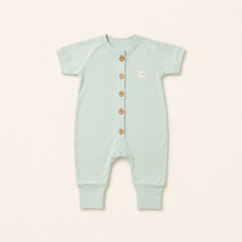 Load image into Gallery viewer, Organic Cotton Onesie/Romper - Mint, overhead product view
