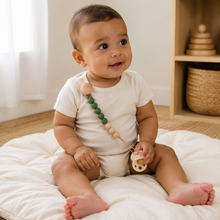 Load image into Gallery viewer, Silicone Pacifier Clip - Emerald, lifestyle image
