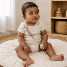 Load image into Gallery viewer, Silicone Pacifier Clip - Taupe, lifestyle image
