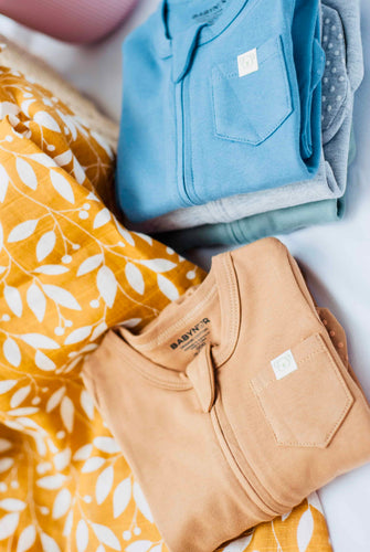 Organic baby sleepsuits