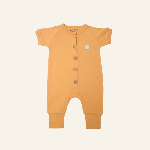 Organic Baby Romper - Mustard