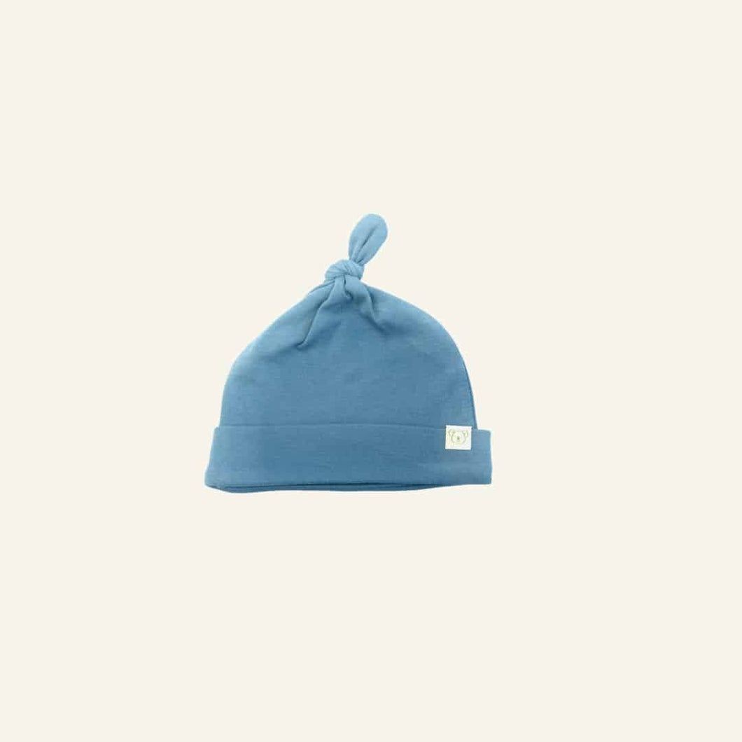 Organic Baby Knot Hat - Blue