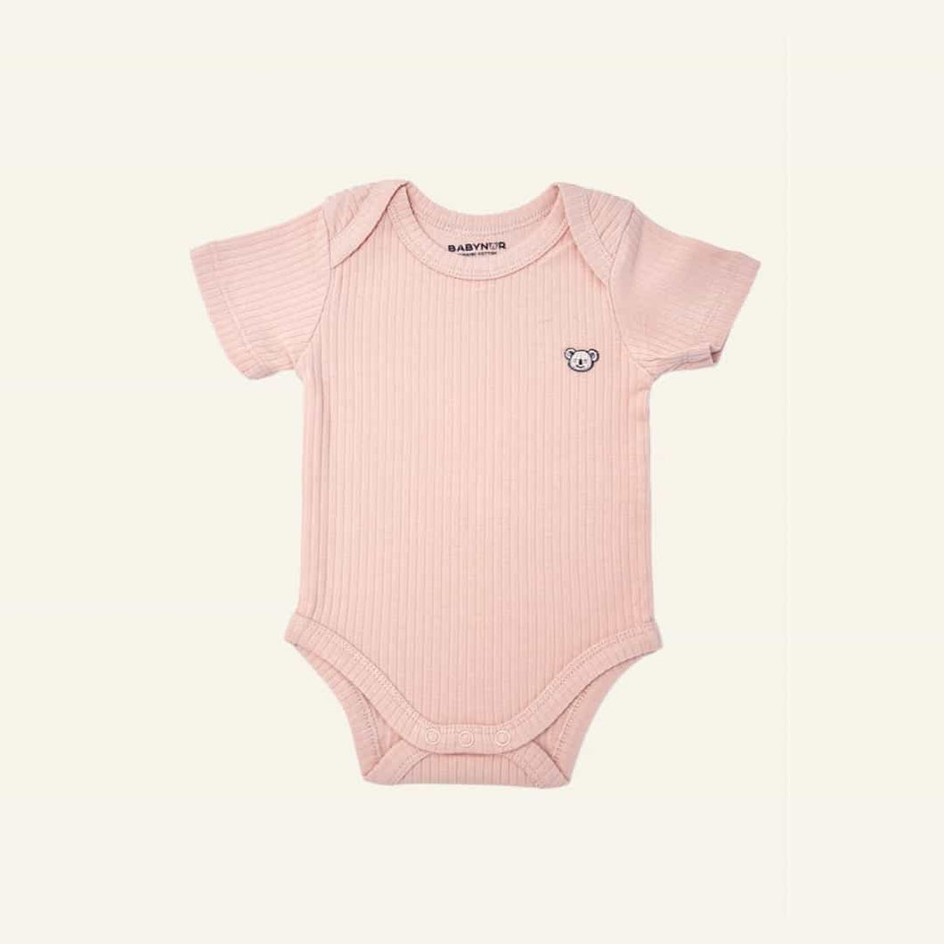Organic Cotton Baby Bodysuit - Pale Pink