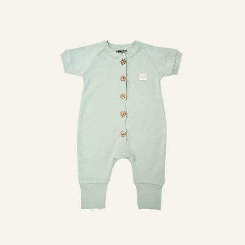 Organic Mint Baby Romper