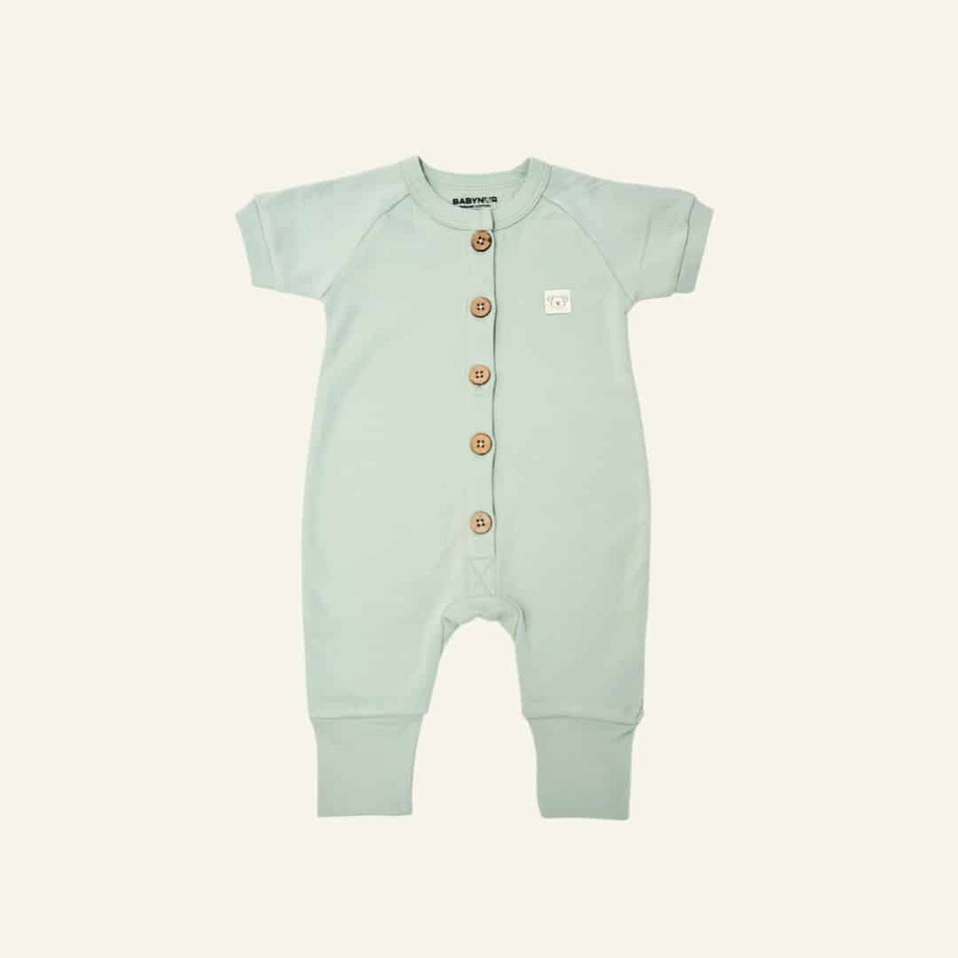 Organic Mint Baby Romper