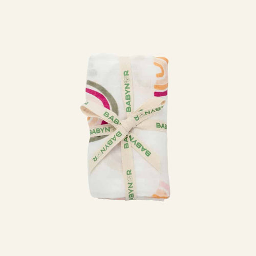 Organic Baby Swaddle Blanket - Rainbow