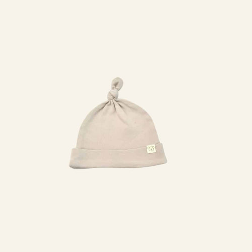 Organic Baby Knot Hat - Beige