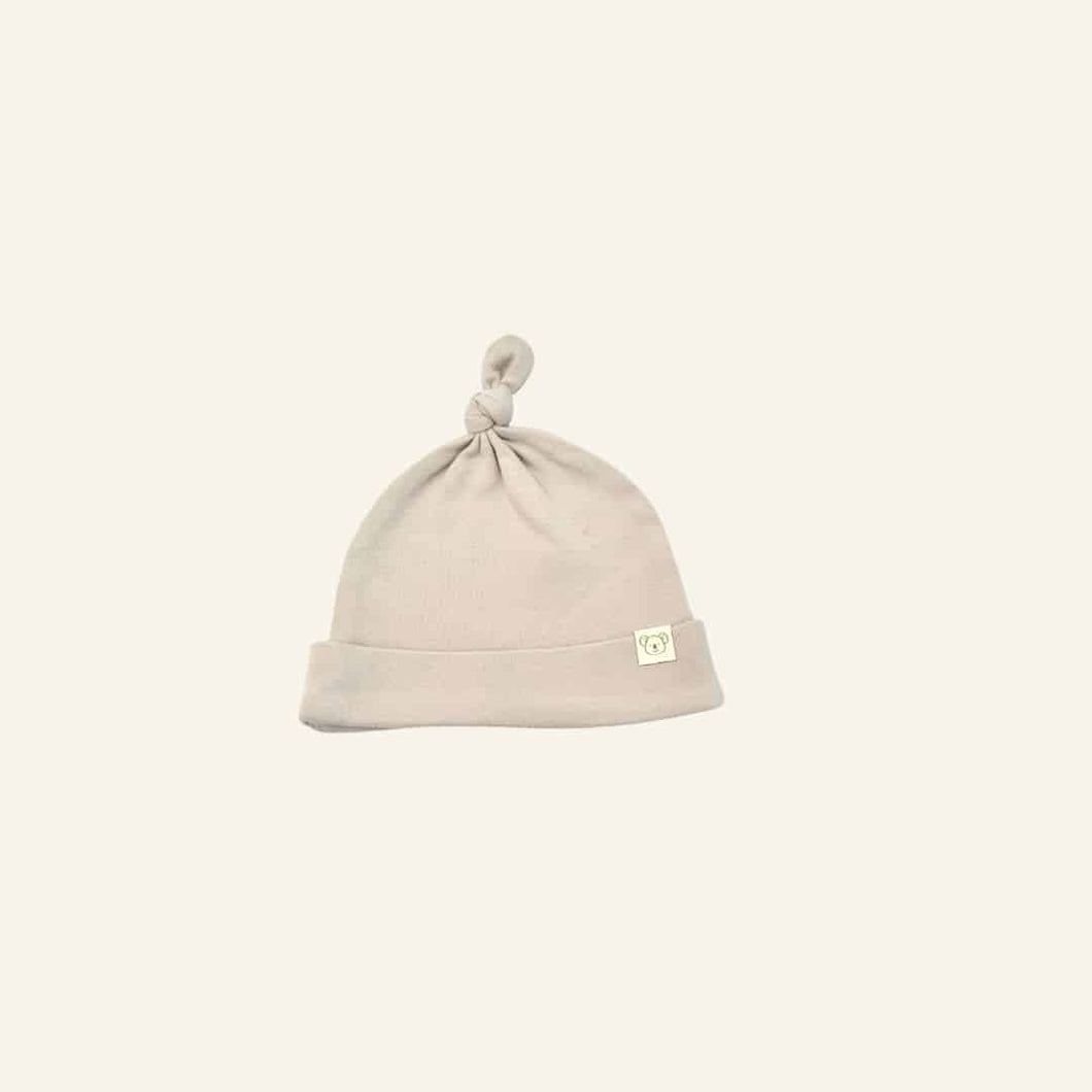 Organic Baby Knot Hat - Beige